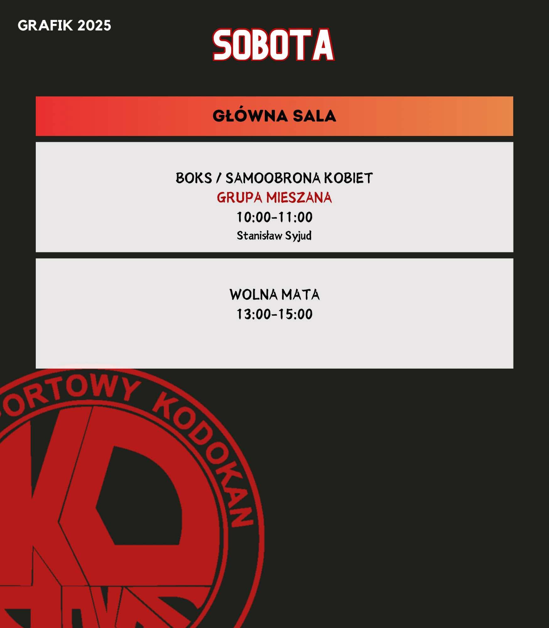 grafik sobota